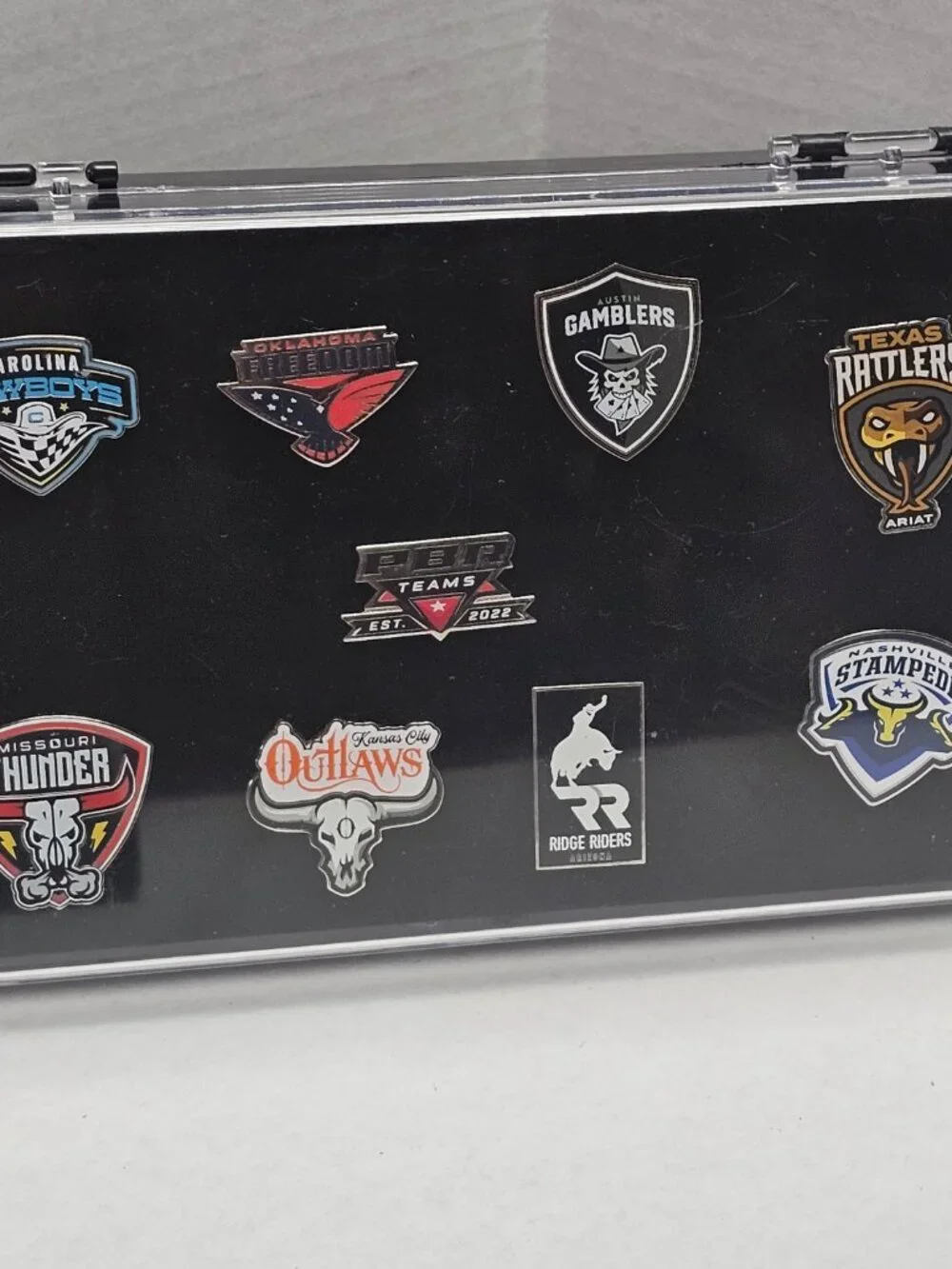 Exclusive Team PBR set of 9 Lapel/ Hat Pins Professional Bull Riding Teams Rodeo